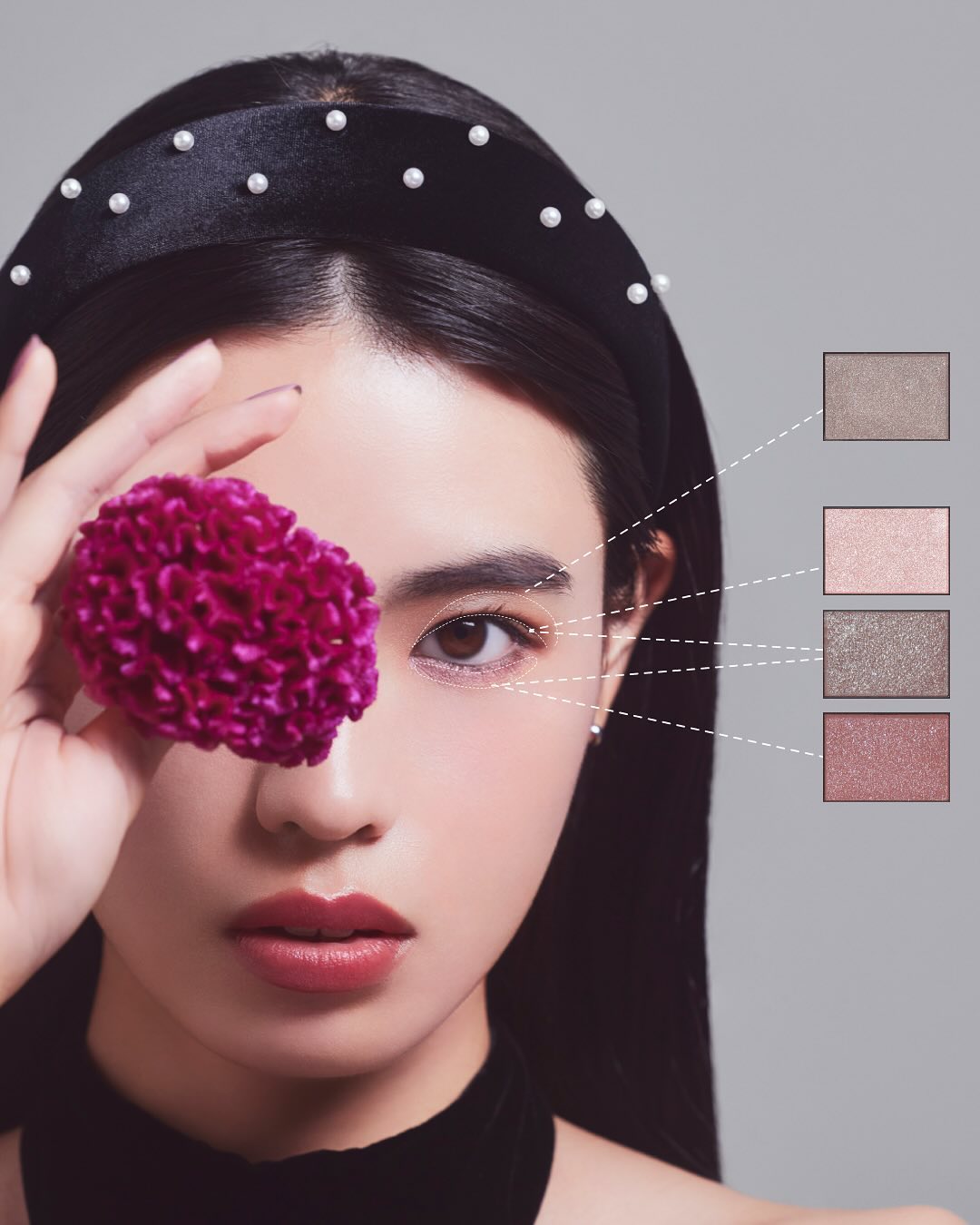 〈How to make〉04 VELVET PEONY

パーソナルカラー別アイパレットで完成する
ブルべ冬向け華やかさを醸し出す上品ブラウンメイク🤎

【Step1】 (C)をアイホールにうすく

【Step2】 (A)＋(B)を上ま