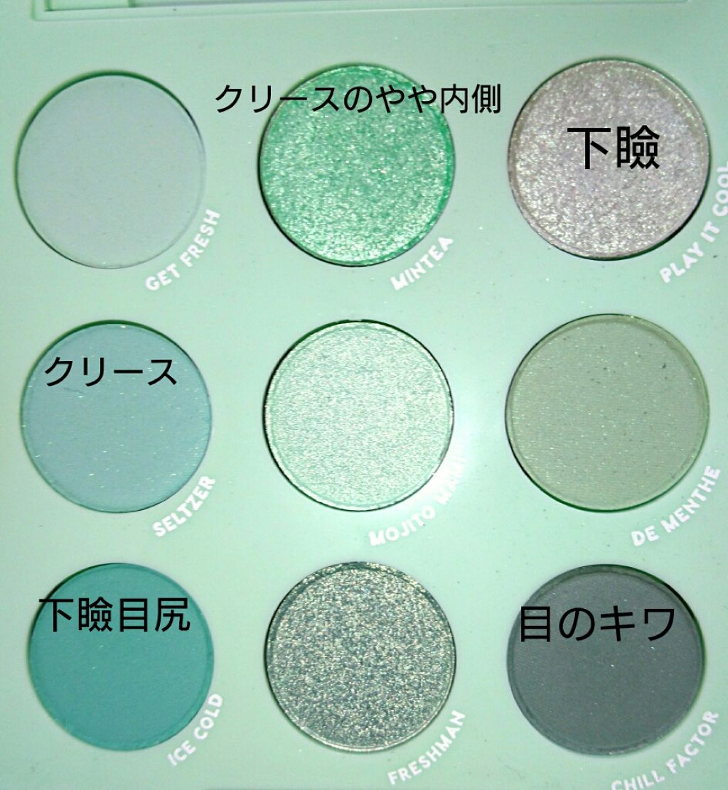 mint to be/ColourPop/アイシャドウパレットを使ったクチコミ（2枚目）