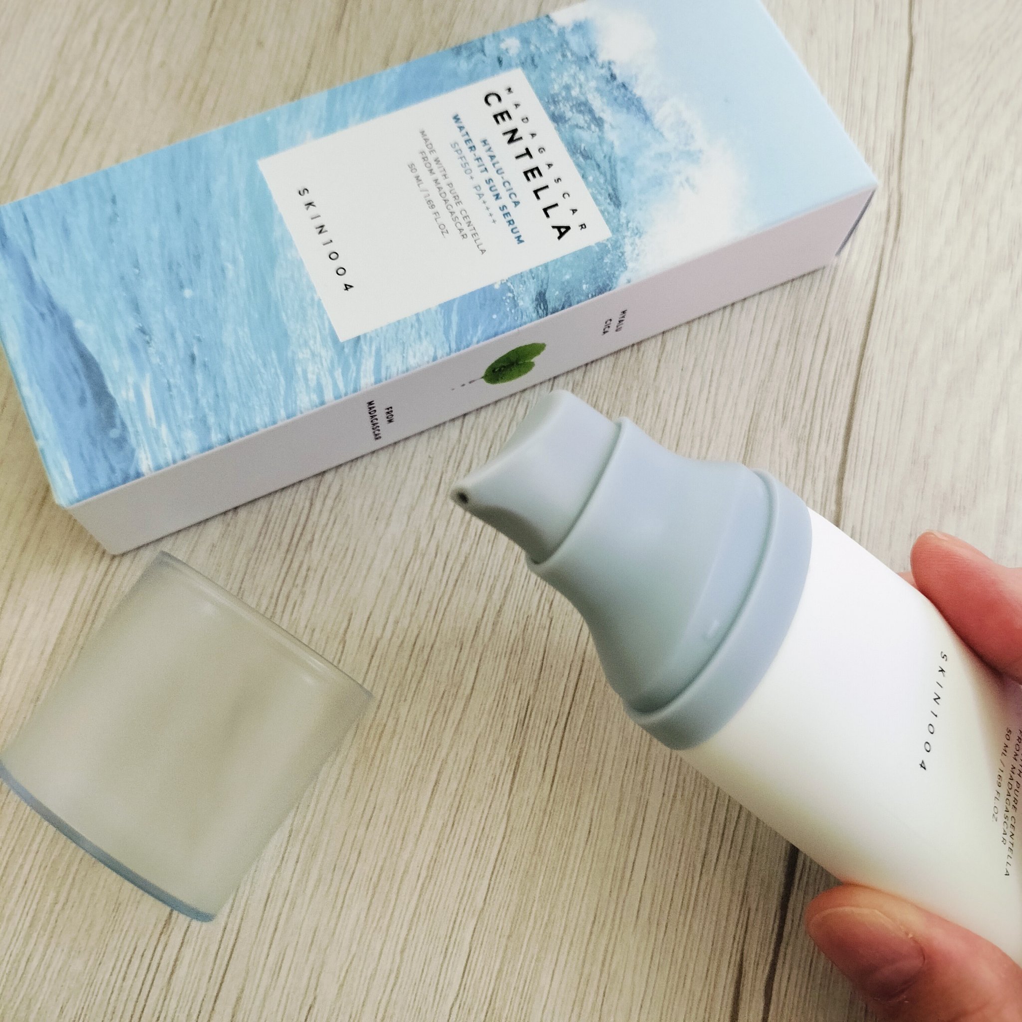 ヒアルーシカ ウォーターフィット サンセラム/SKIN1004/日焼け止めローションを使ったクチコミ（2枚目）