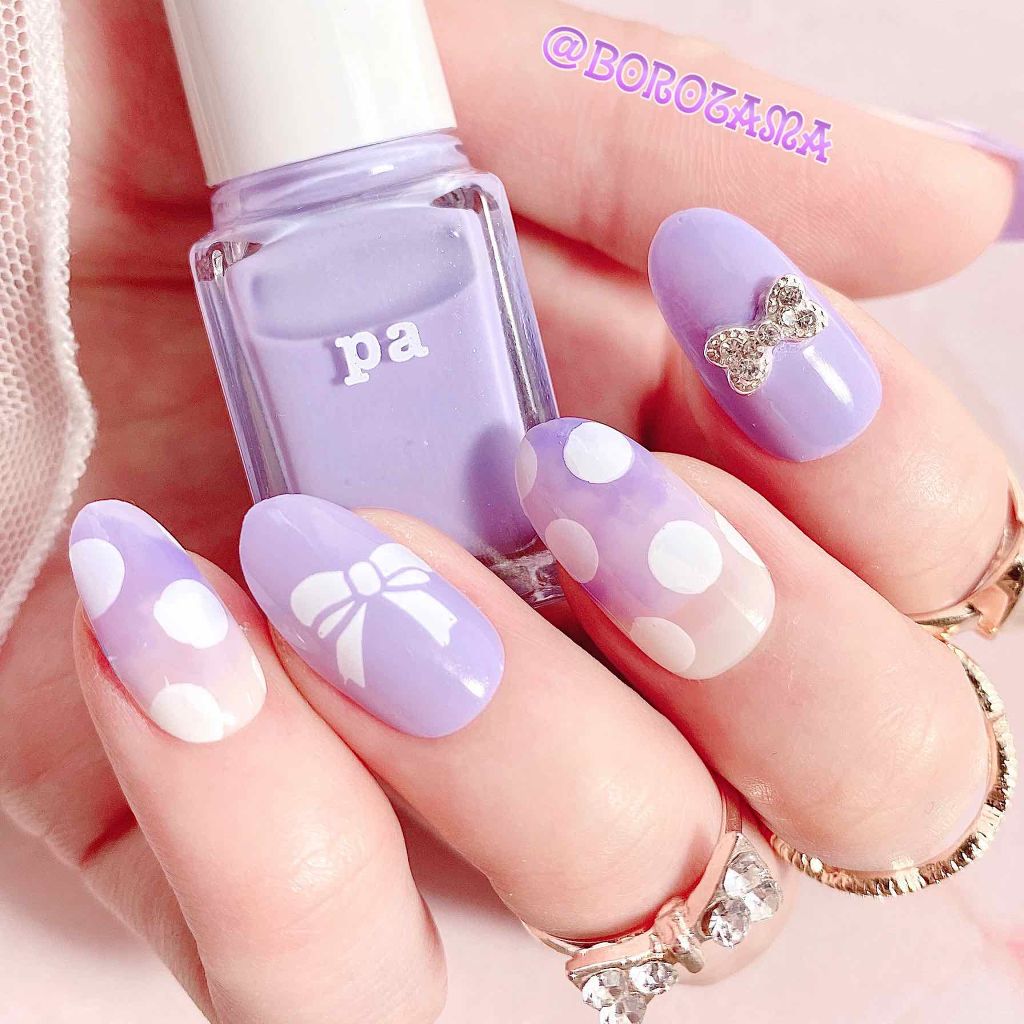 Pa ネイルカラー Pa Nail Collectiveを使った口コミ 水玉ネイル 今日はpaネイルカラーa16 By Borotama 混合肌 Lips