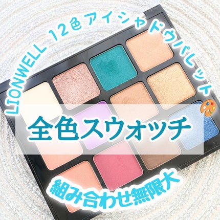 トゥエルブカラー アイシャドウ/LionWell(ライオンウェル)/アイシャドウパレットを使ったクチコミ(1枚目)
