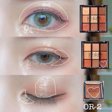 UR GLAM　BLOOMING EYE COLOR PALETTE/U R GLAM/パウダーアイシャドウを使ったクチコミ（2枚目）