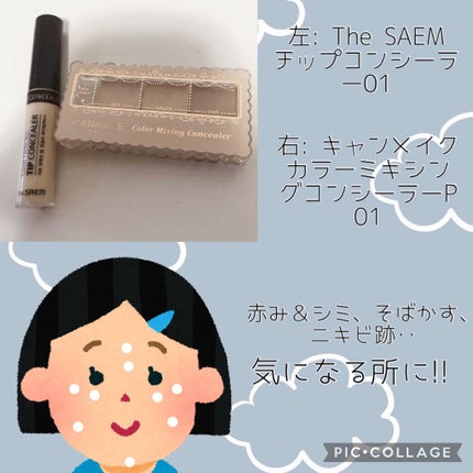 カラーミキシングコンシーラー/キャンメイク/パレットコンシーラーを使ったクチコミ(5枚目)