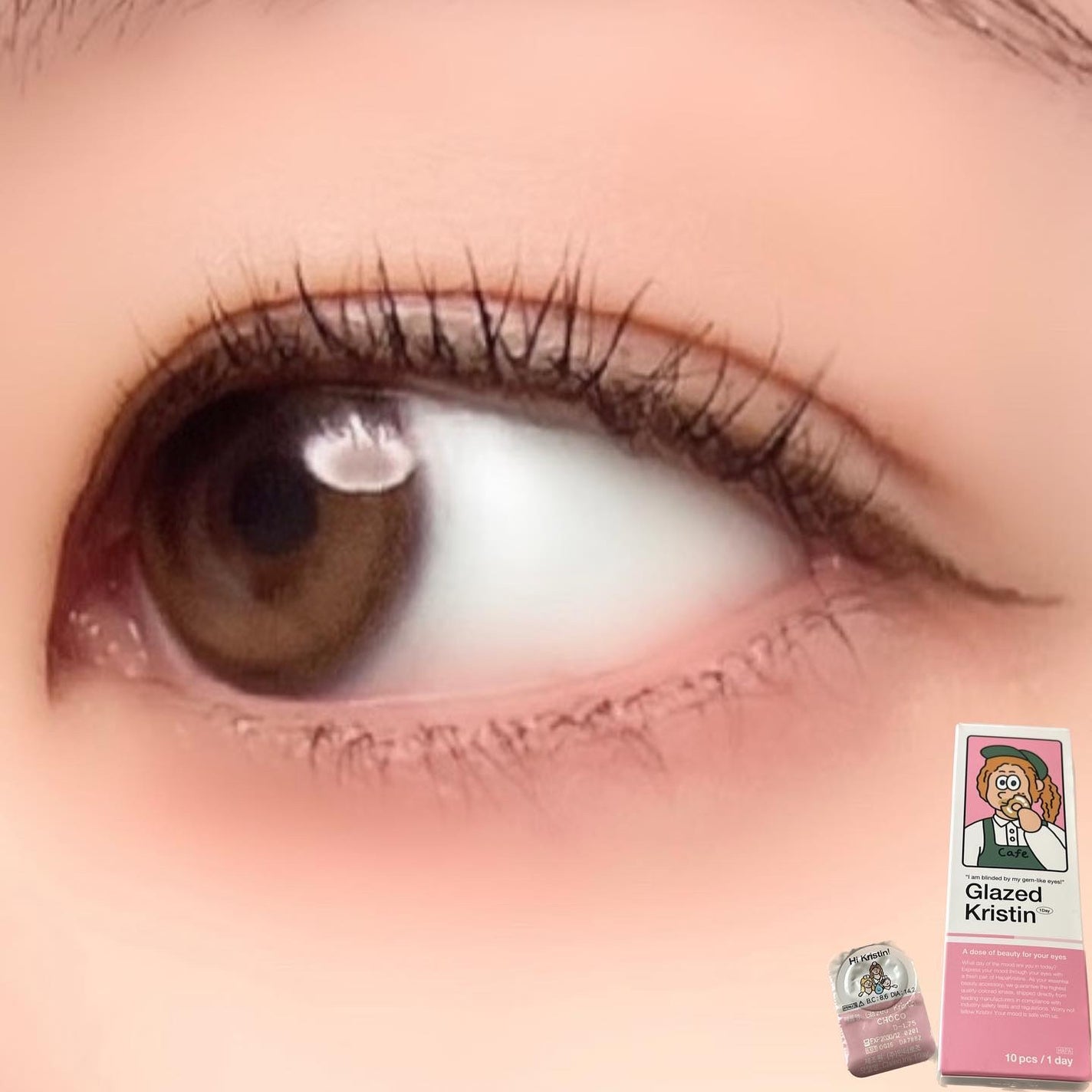 Glazed Krirtin/Hapa kristin/カラーコンタクトレンズを使ったクチコミ(9枚目)