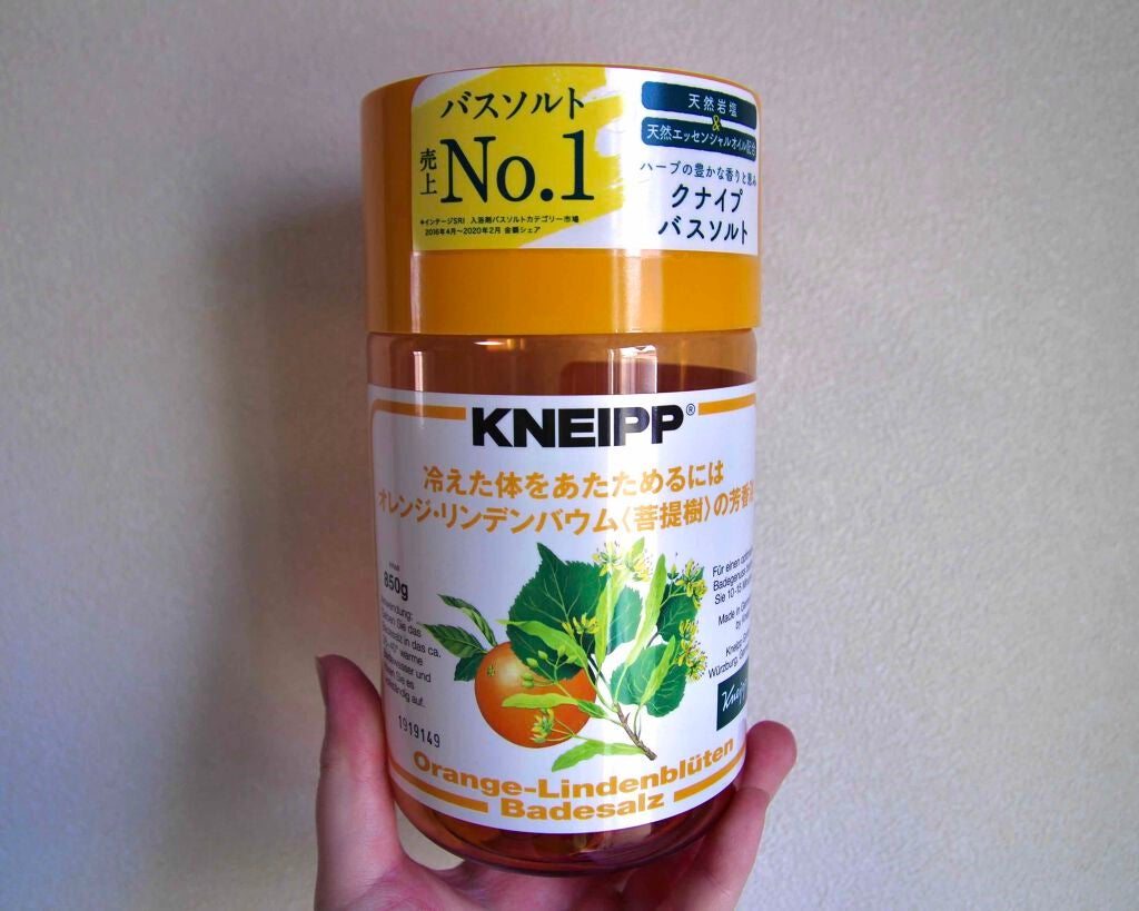 クナイプ バスソルト オレンジ・リンデンバウム<菩提樹>の香り/クナイプ/無機塩系入浴剤を使ったクチコミ(1枚目)