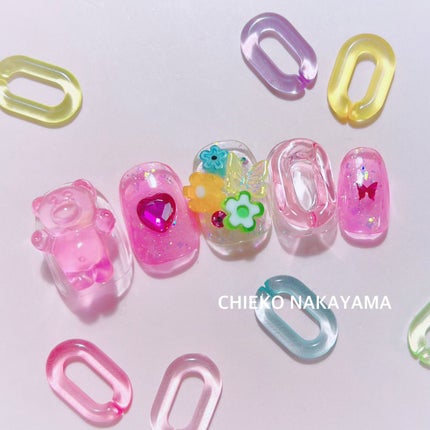 なかやまちえこ on LIPS 「ピンクのネイル🩷#ジェルネイル#ピンクネイル#ピンクメイク..」(9枚目)