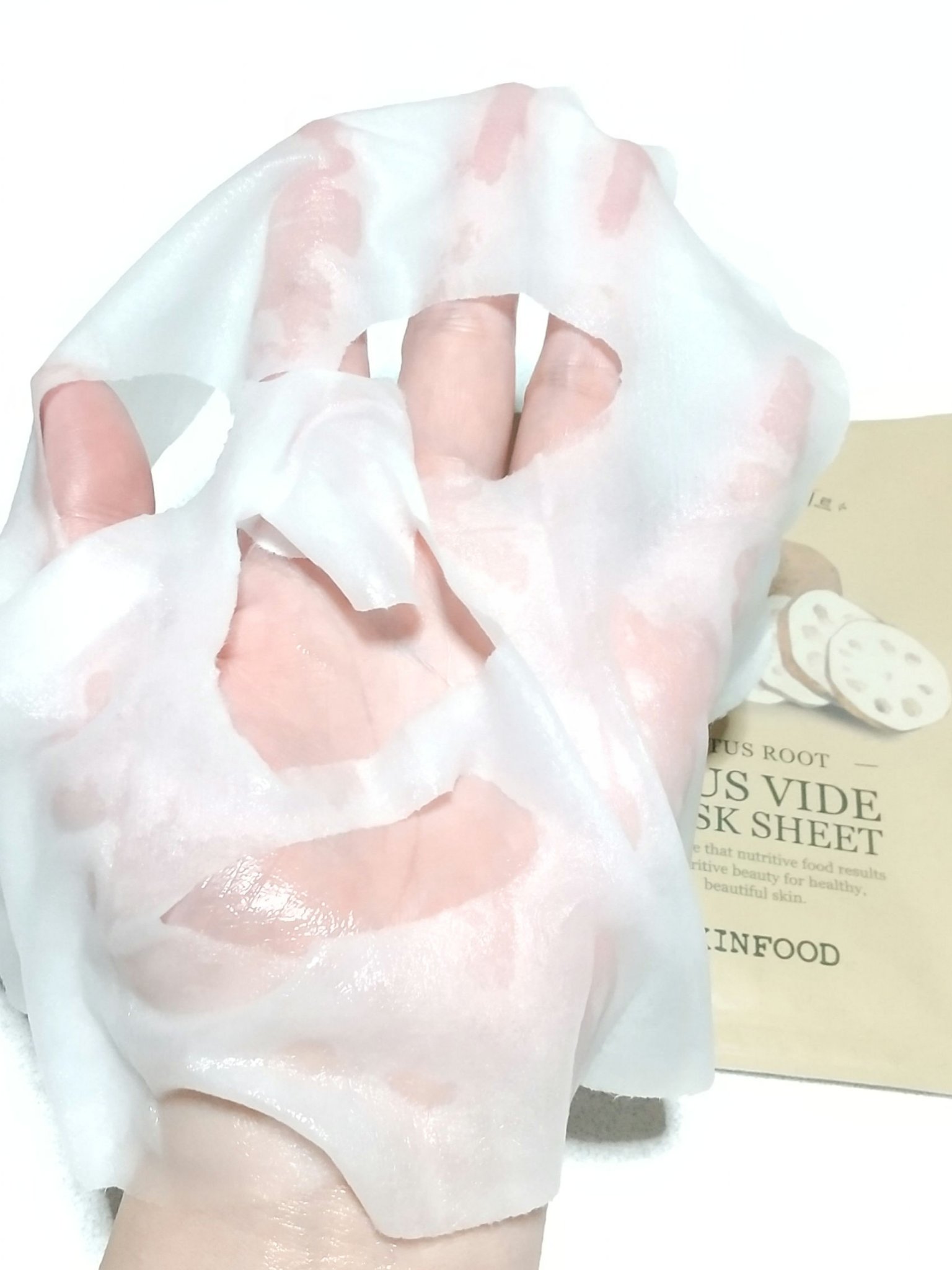 スーヴィッド マスクシート れんこん/SKINFOOD/シートマスク・パックを使ったクチコミ（2枚目）