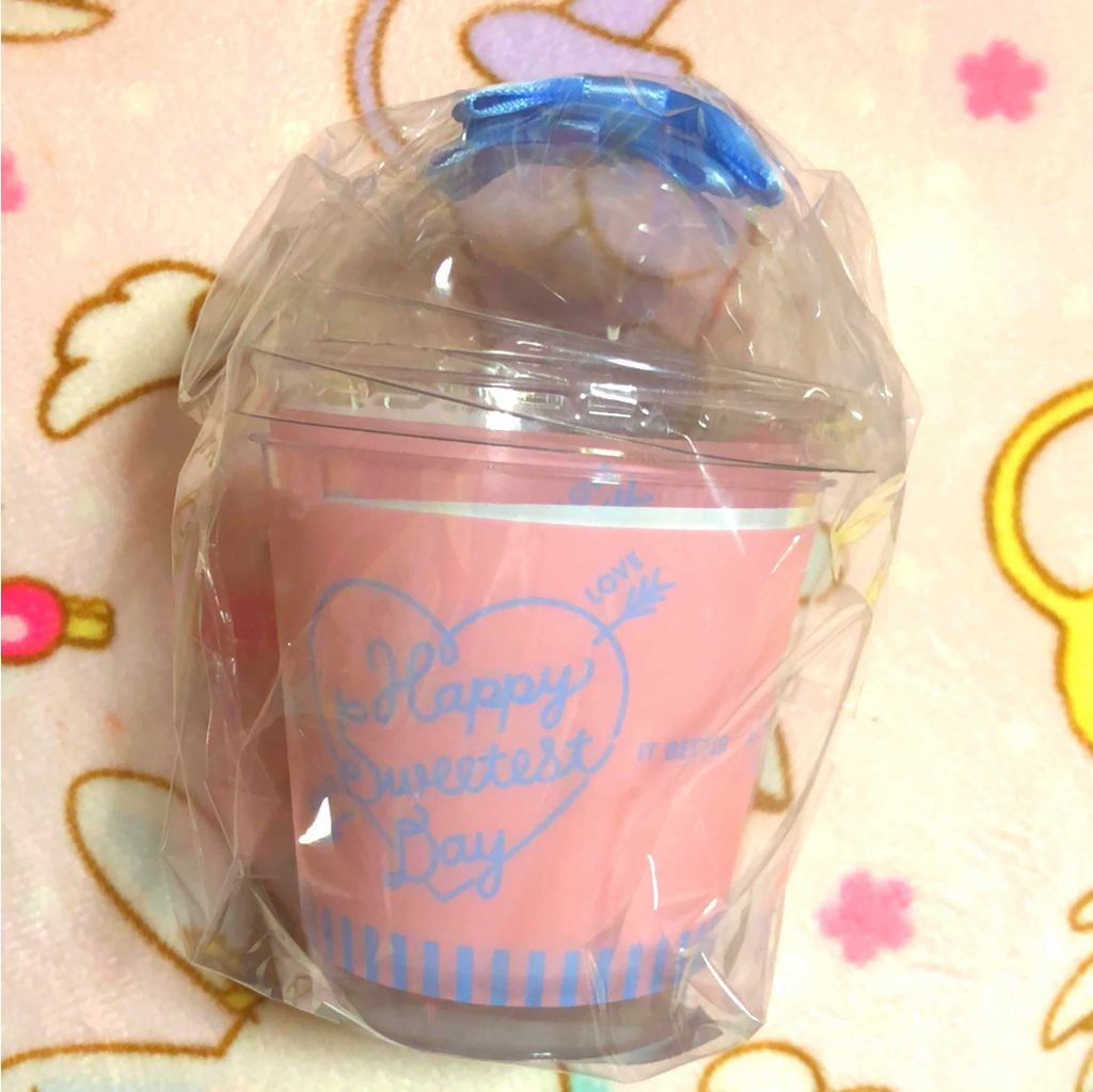 ドーム型ふた付クリアカップ 2P ガールズロゴ リボン付/キャンドゥ/その他を使ったクチコミ(1枚目)