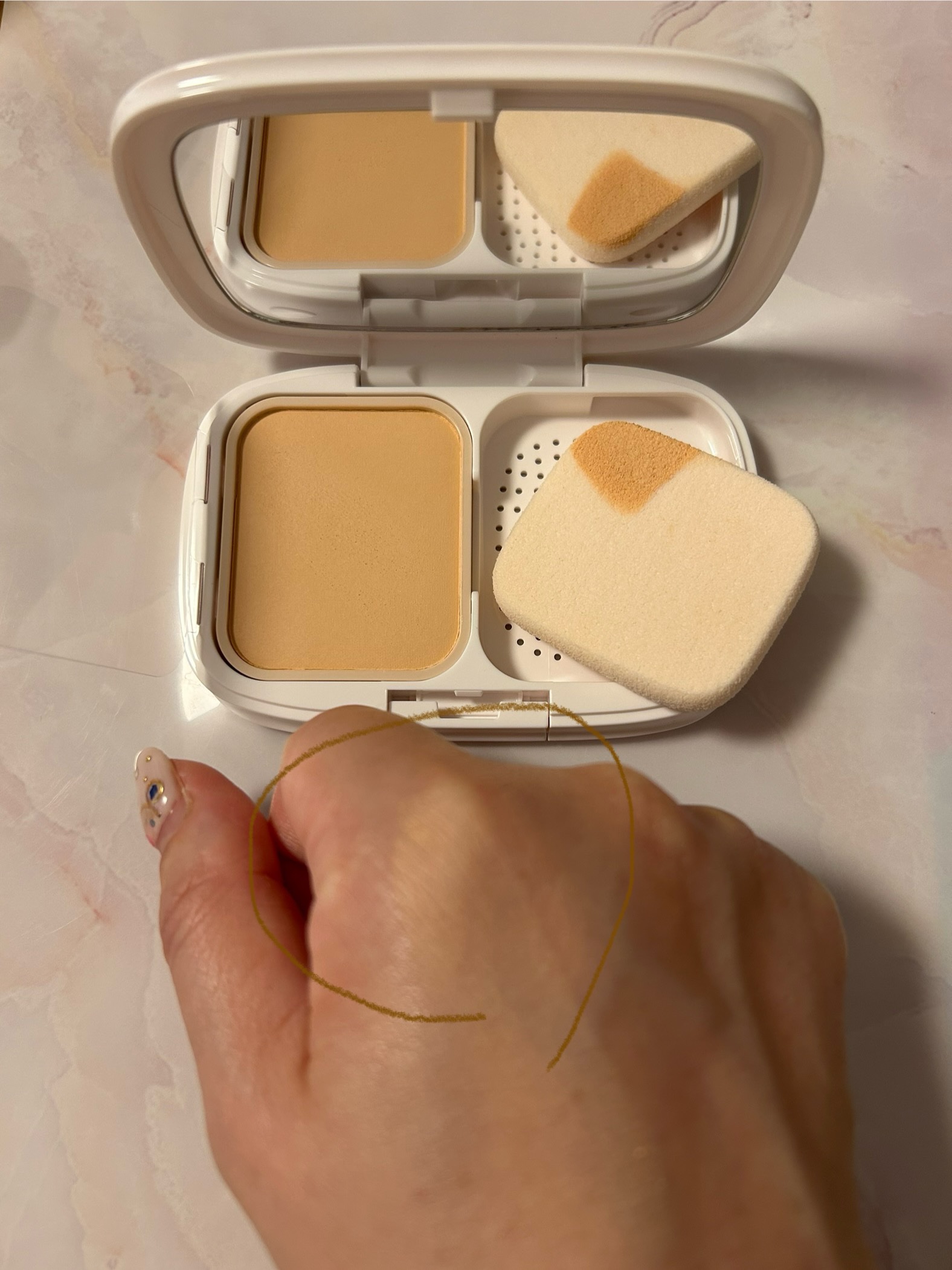 パウダーファンデーション/media luxe/パウダーファンデーションを使ったクチコミ（3枚目）