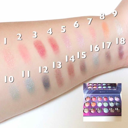Galaxy Chic Baked Eyeshadow Palette/bh cosmetics/アイシャドウパレットを使ったクチコミ(3枚目)