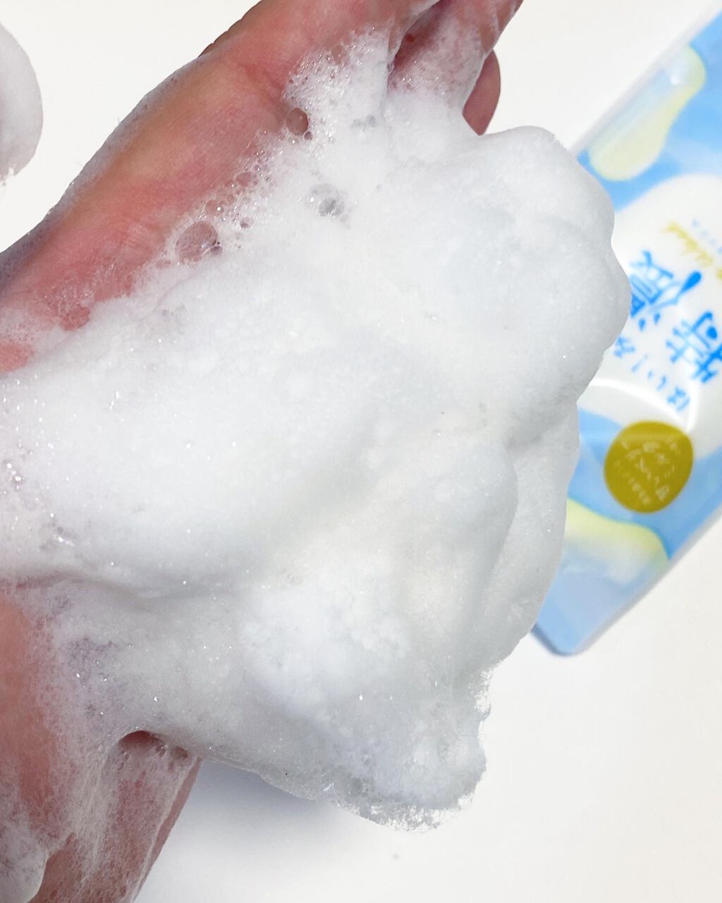 はい！みるく特濃 クリームウォッシュ/ロゼット/洗顔フォームを使ったクチコミ（3枚目）