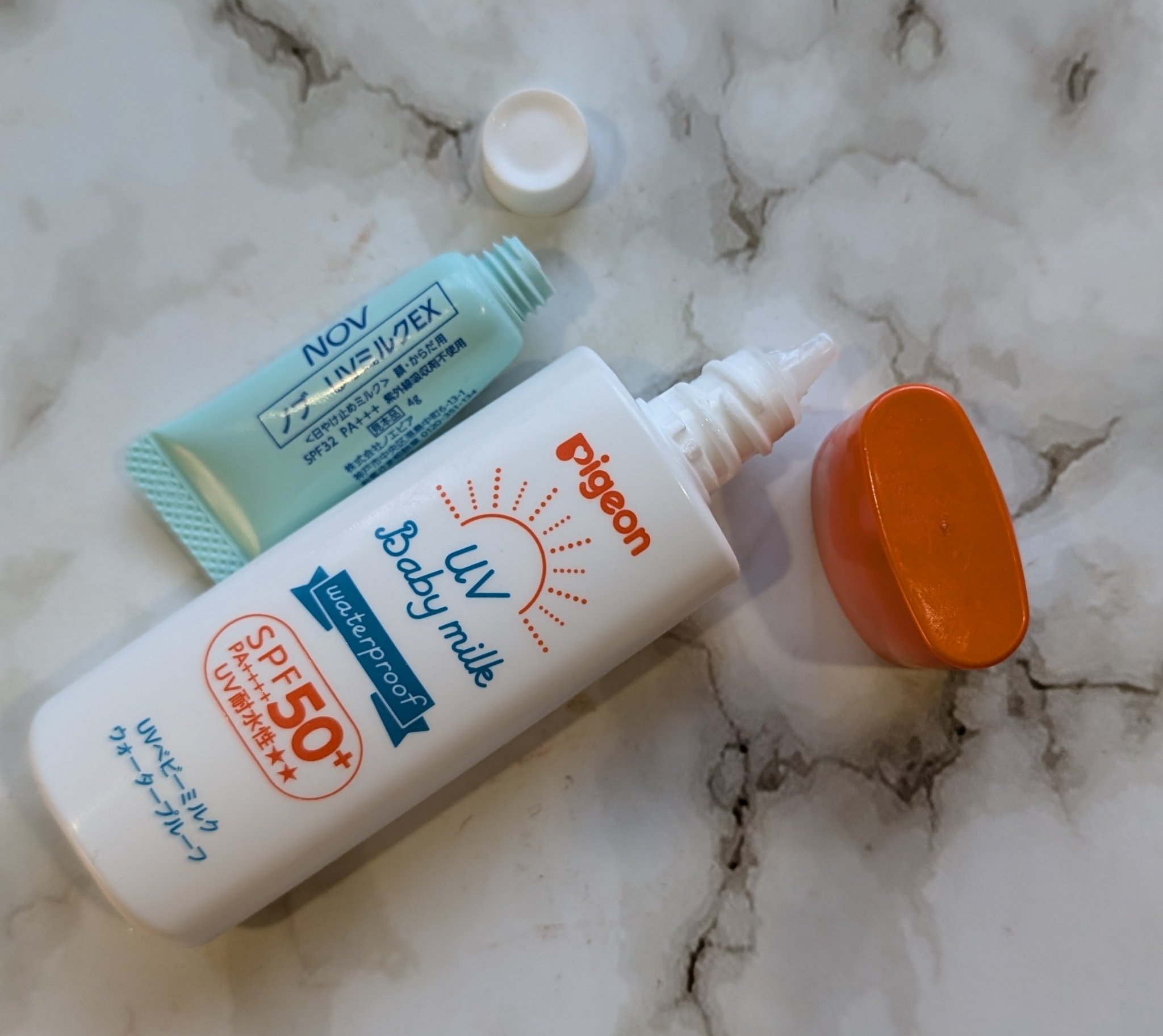 UVベビーミルク ウォータープルーフ SPF50/ピジョン/日焼け止めミルクを使ったクチコミ（1枚目）