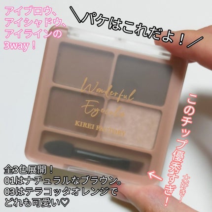 わんだふるアイカラー/KIREI FACTORY/アイシャドウパレットを使ったクチコミ(8枚目)
