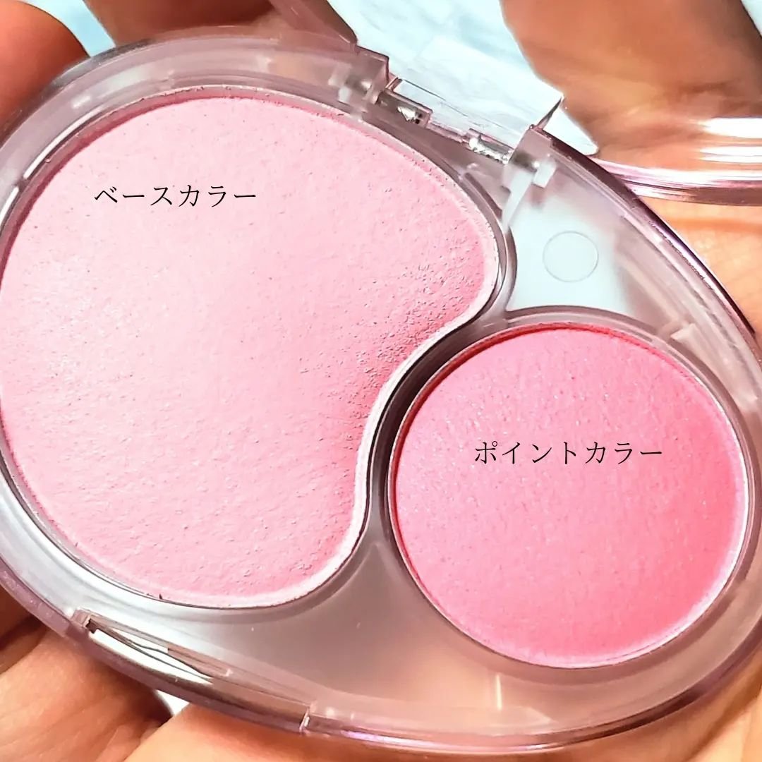 デュアルチークメロウ PK01 ラブミーハイキー/fwee/ジェル・クリームチークを使ったクチコミ（3枚目）