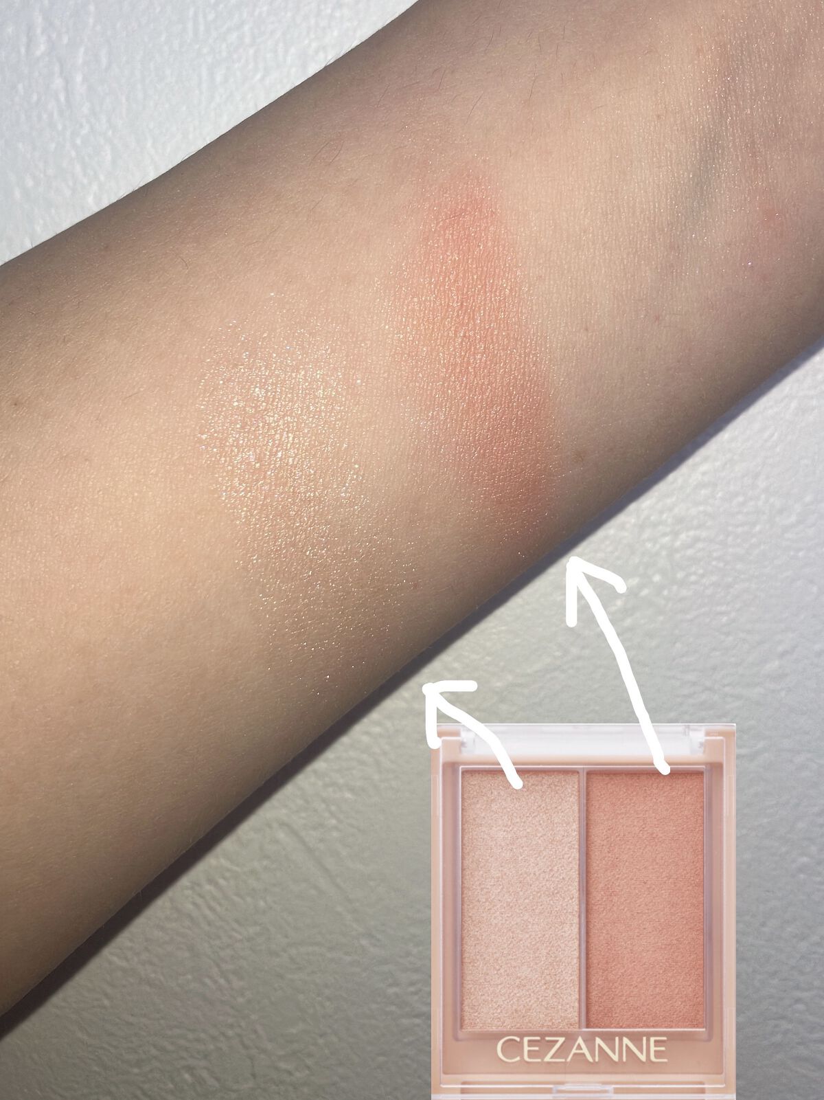 フェイスグロウカラー/CEZANNE/クリームハイライトを使ったクチコミ（2枚目）