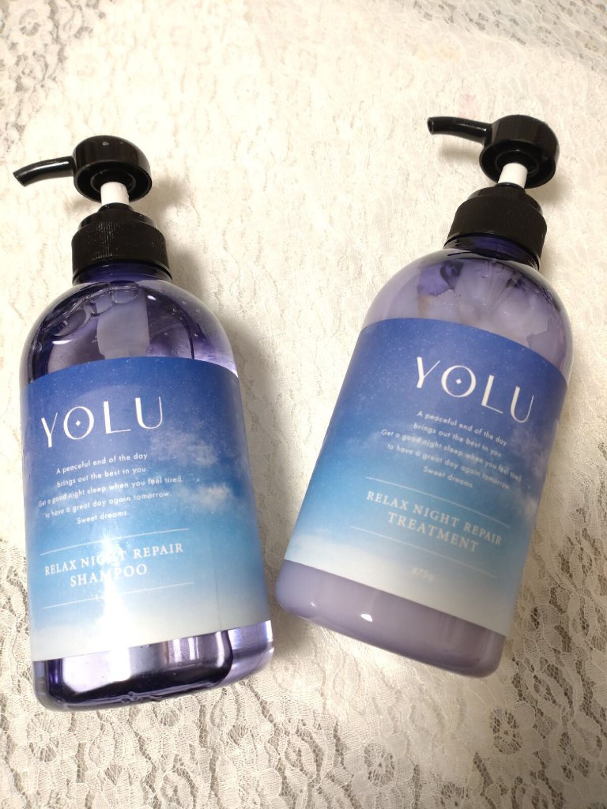 リラックスナイトリペア シャンプー/トリートメント/YOLU/市販シャンプーを使ったクチコミ(1枚目)