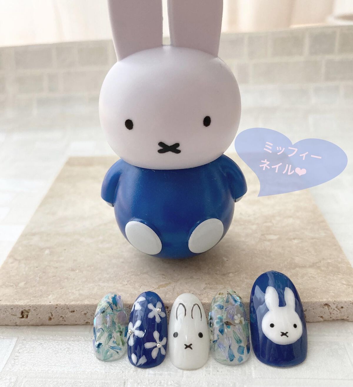 のりちょ🐰自分を労るごほう"美"レシピ on LIPS 「インスタ過去ポストです🐰♡うさぎ好きによるミッフィーネイル・×..」(1枚目)