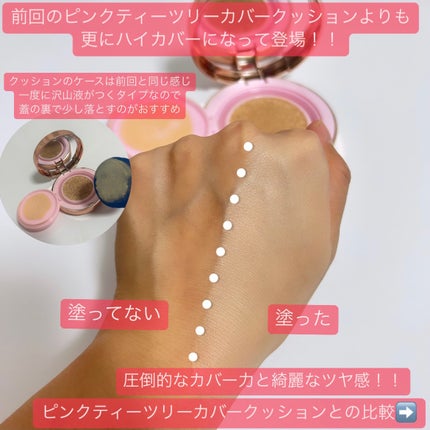 ピンクティーツリーカバーアップグロウクッション/APLIN/クッションファンデーションを使ったクチコミ(2枚目)
