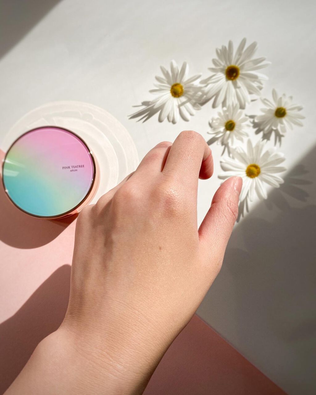 ピンクティーツリーカバークッション/APLIN/クッションファンデーションを使ったクチコミ(7枚目)