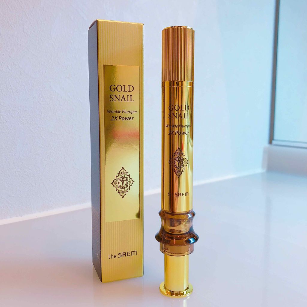 the SAEM GOLD SNAIL しわ改善美容液 3本セット 試してみた】Gold Snail Wrinkle Plumper the SAEMの効果・肌質