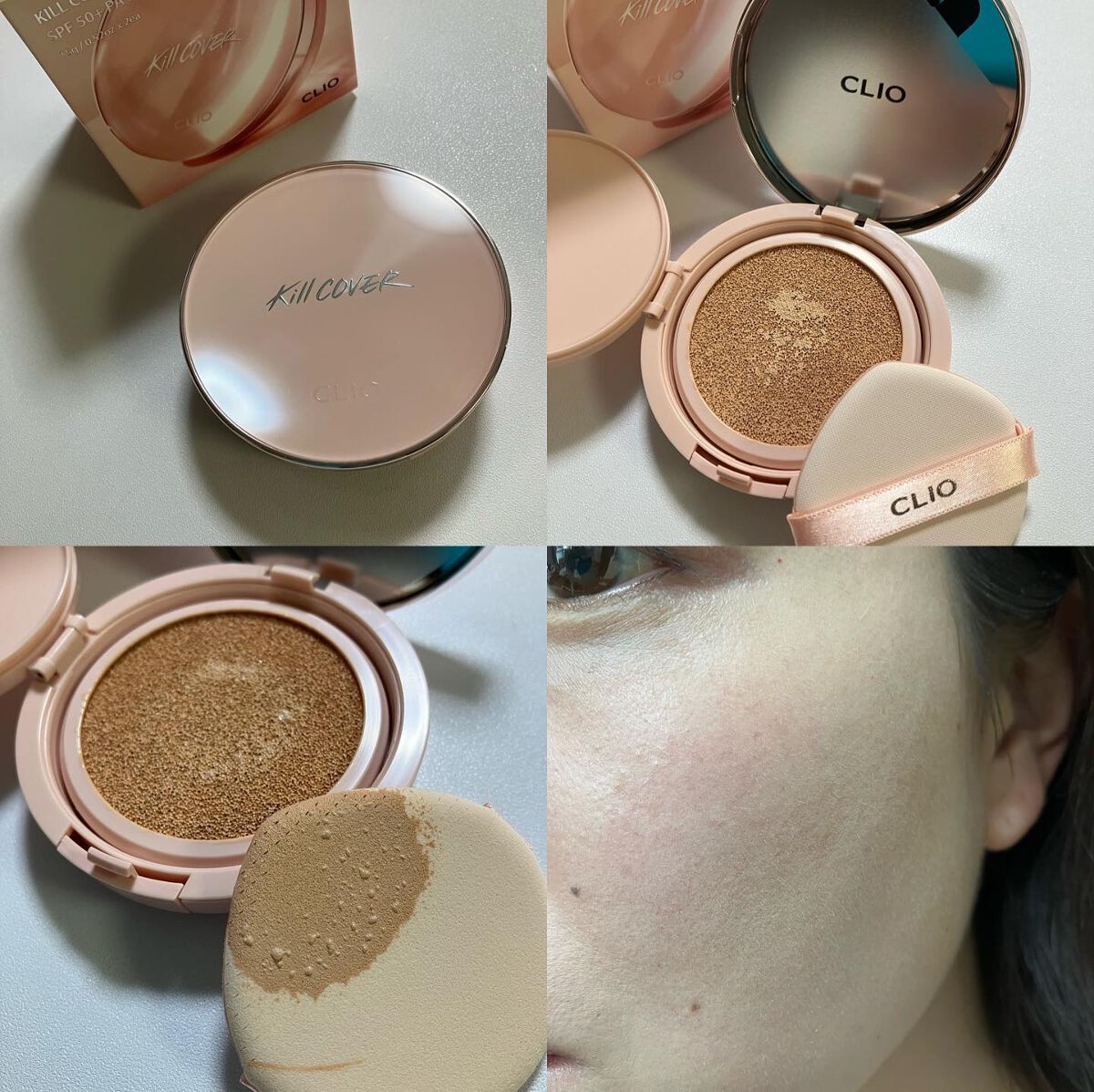 キル カバー グロウ フィッティング クッション/CLIO/クッションファンデーションを使ったクチコミ（2枚目）