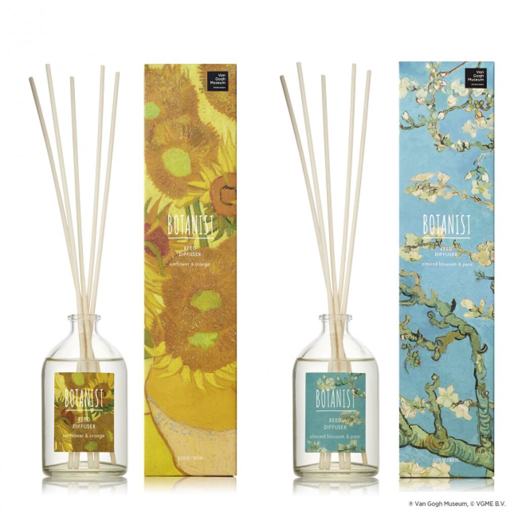 ファン・ゴッホ×BOTANIST限定パッケージデザイン 『アーモンドの花咲く枝』コラボ リードディフューザー