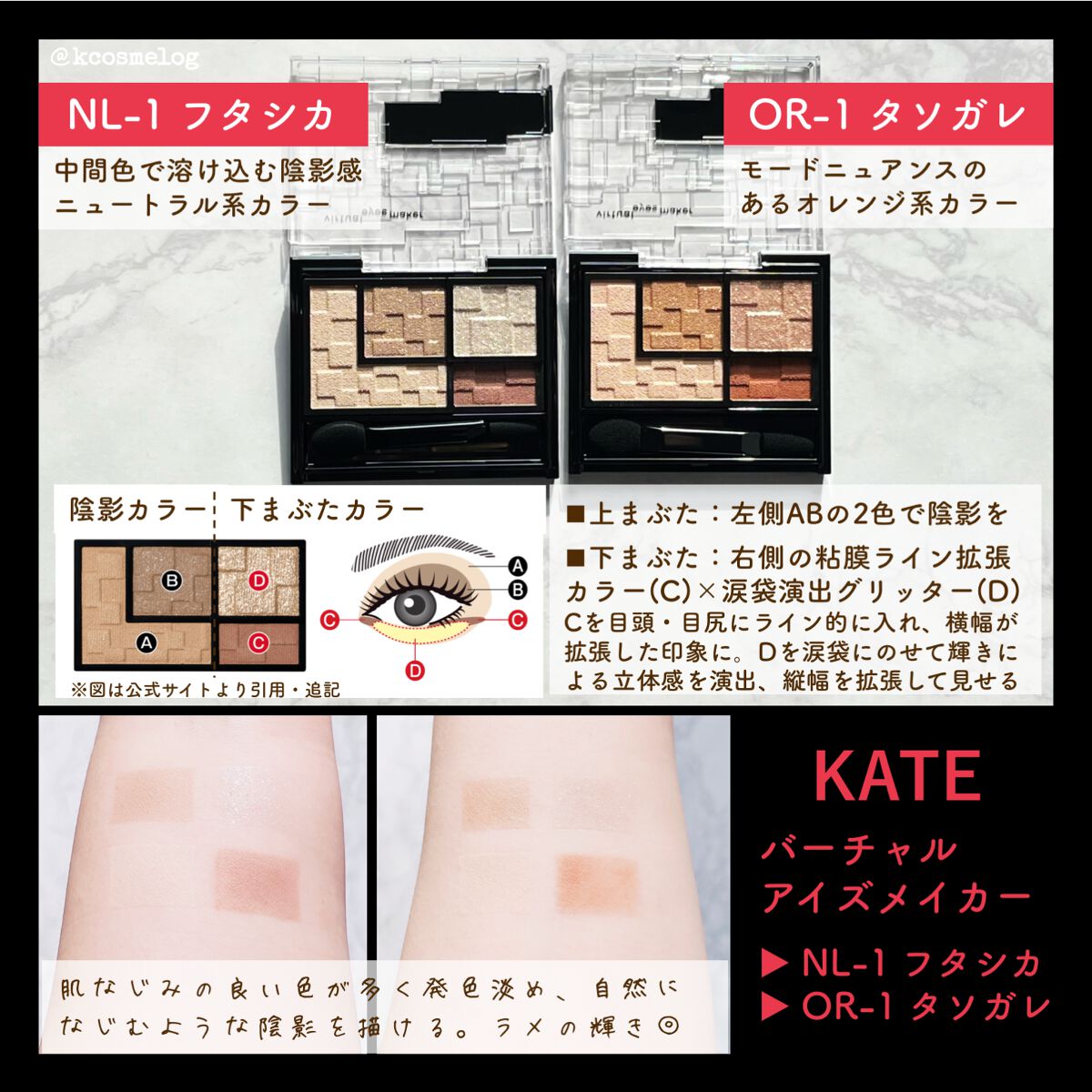 バーチャルアイズメイカー/KATE/アイシャドウパレットを使ったクチコミ(2枚目)