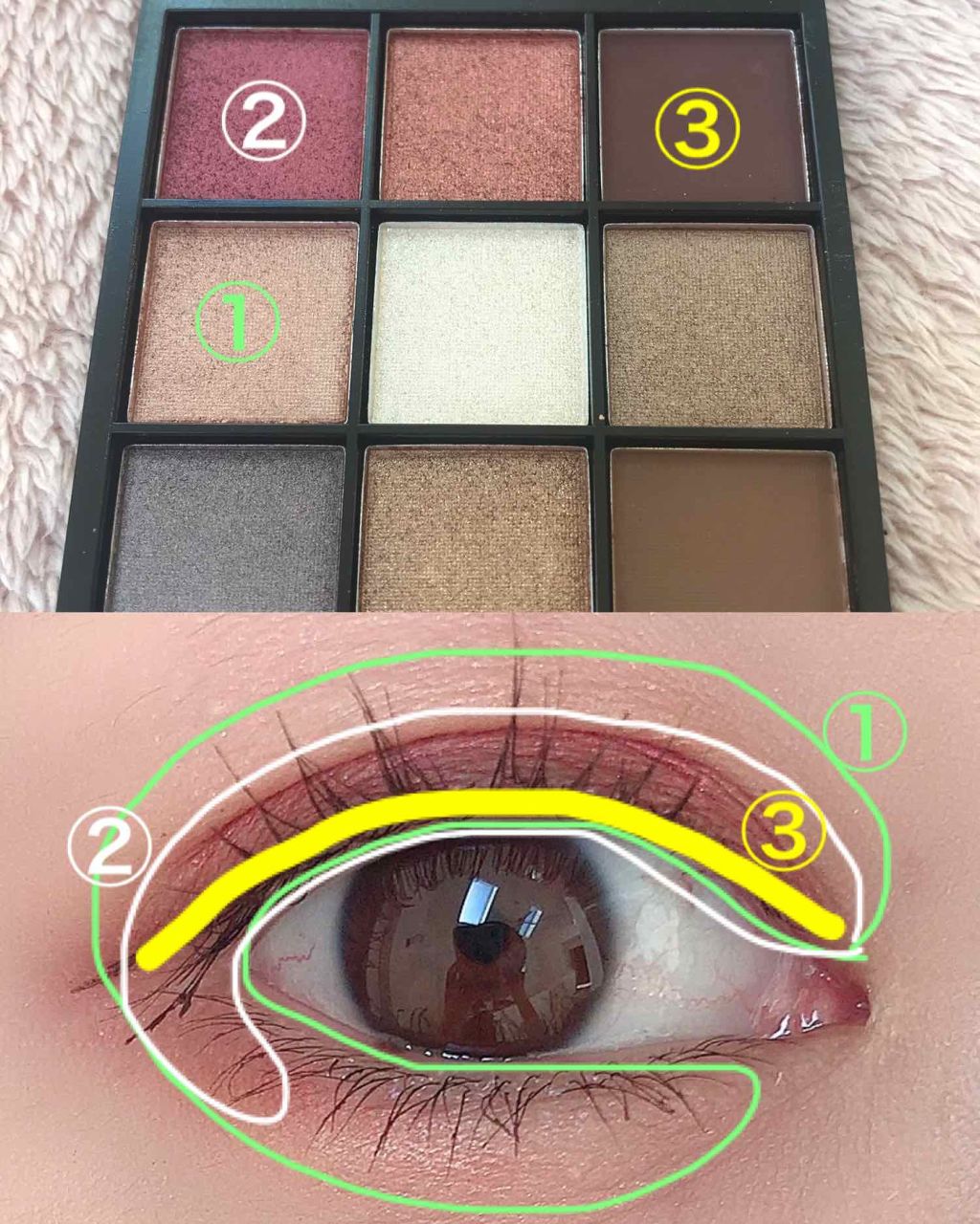 UR GLAM BLOOMING EYE COLOR PALETTE/U R GLAM/アイシャドウパレットを使ったクチコミ(3枚目)