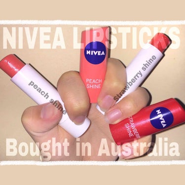 🇦🇺オーストラリアで購入🇦🇺
NIVEA fruity shine 
Strawberry shine & Peach shine

GOOOOOOOOD  POOOOOOIIIINT
香りがフレッシュ