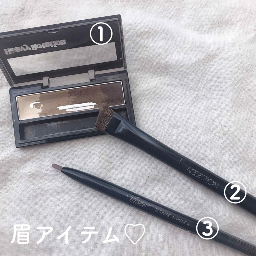 パウダーアイブロウ＆3Dノーズ 03 アッシュブラウン/ヘビーローテーション/パウダーアイブロウを使ったクチコミ（1枚目）