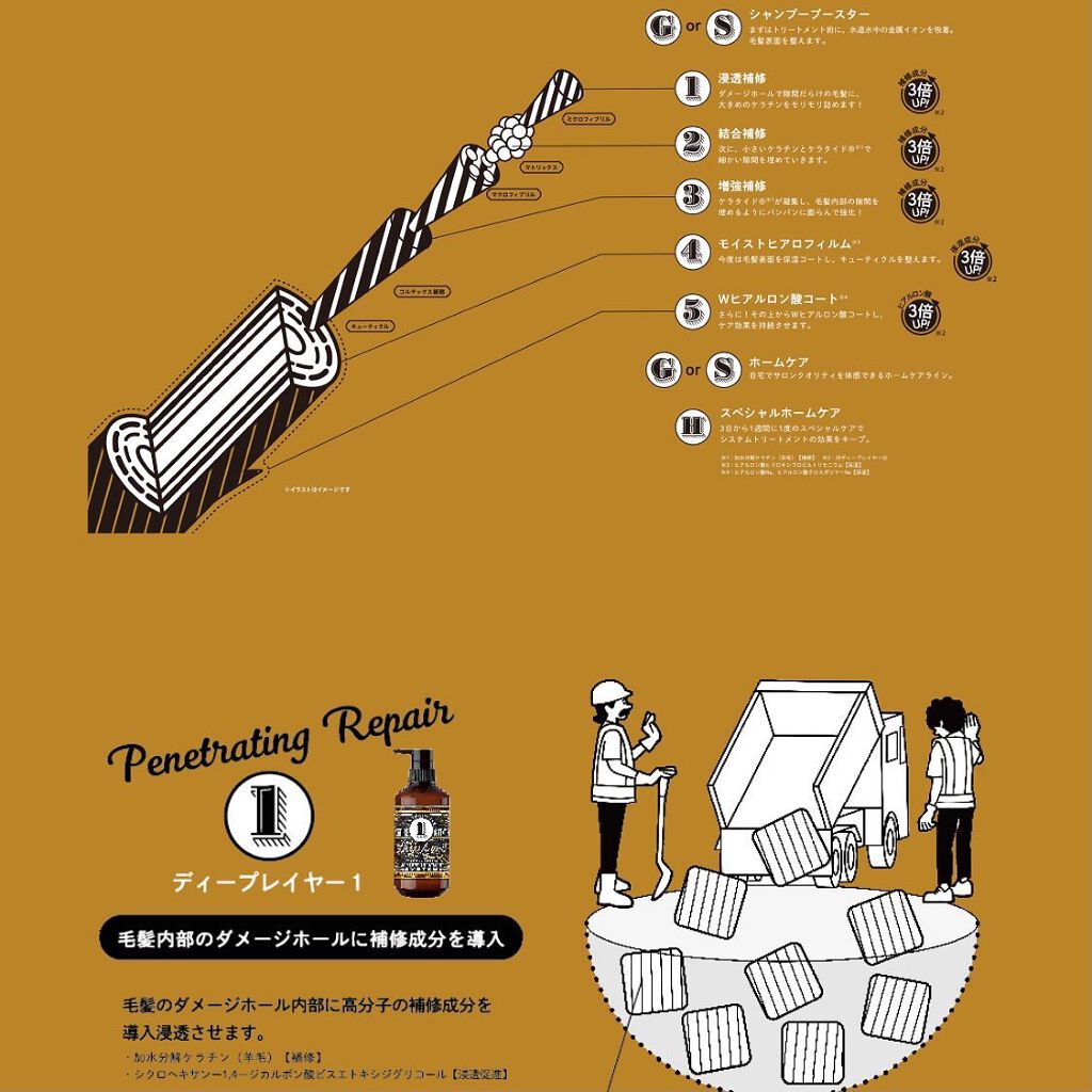 ディープレイヤー シャンプーExS(R) /トリートメントExS(R) /DeepLayer/サロンシャンプーを使ったクチコミ(2枚目)