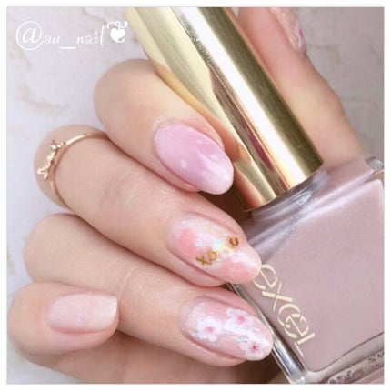 #auオフィスネイル,#セルフネイル,#シンプルネイル,#おしゃれネイル,#平成最後のネイル,#オフィスネイル,#お仕事ネイル,#春ネイル,#ナチュラルネイル,#簡単ネイル,#ポリッシュネイル,#ピンクネイル,#桜ネイル,#モヤモヤネイル,#エクセルネイルのネイルデザイン