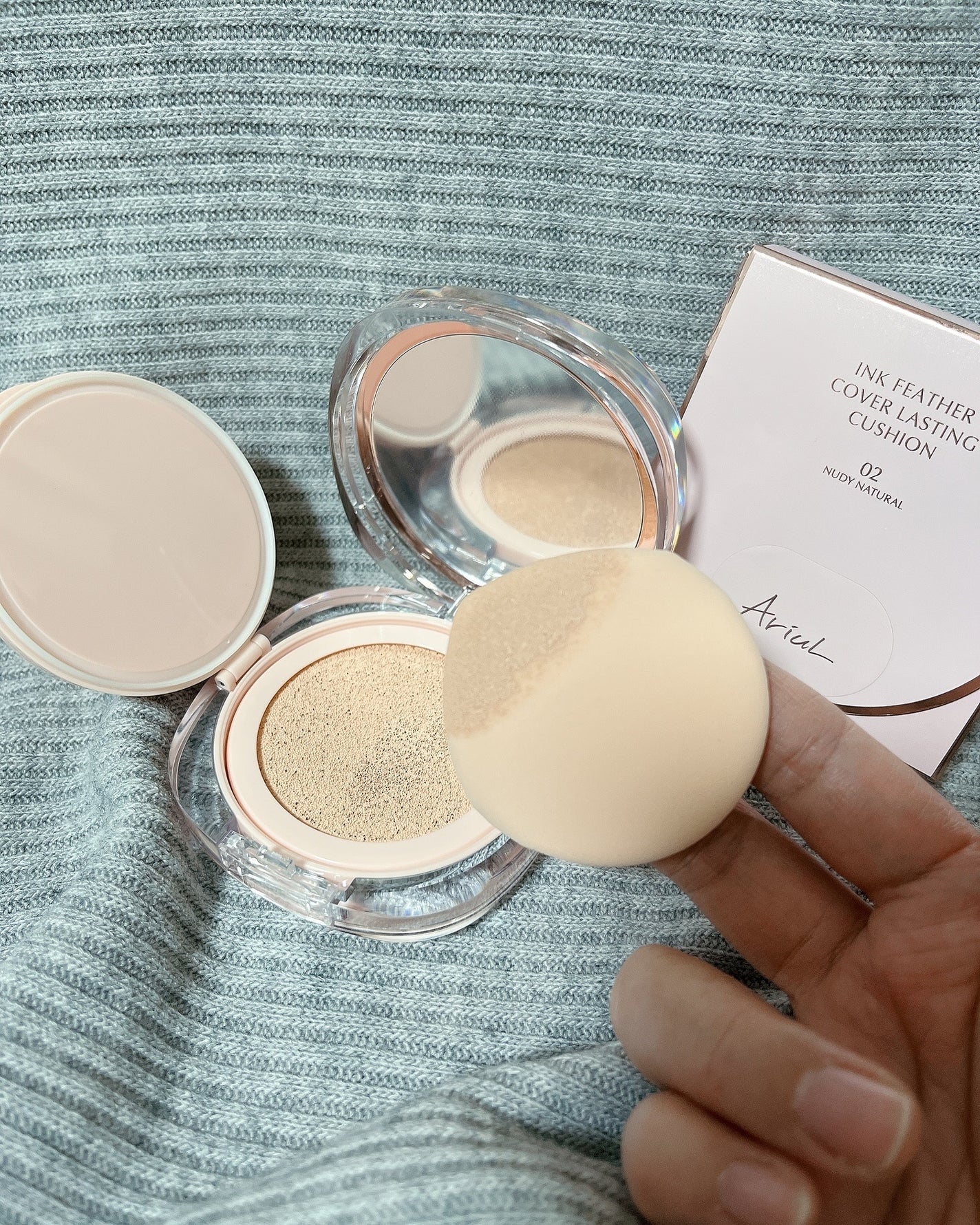 アリウル インクフェザーカバーラスティングクッション/Ariul/クッションファンデーションを使ったクチコミ(7枚目)