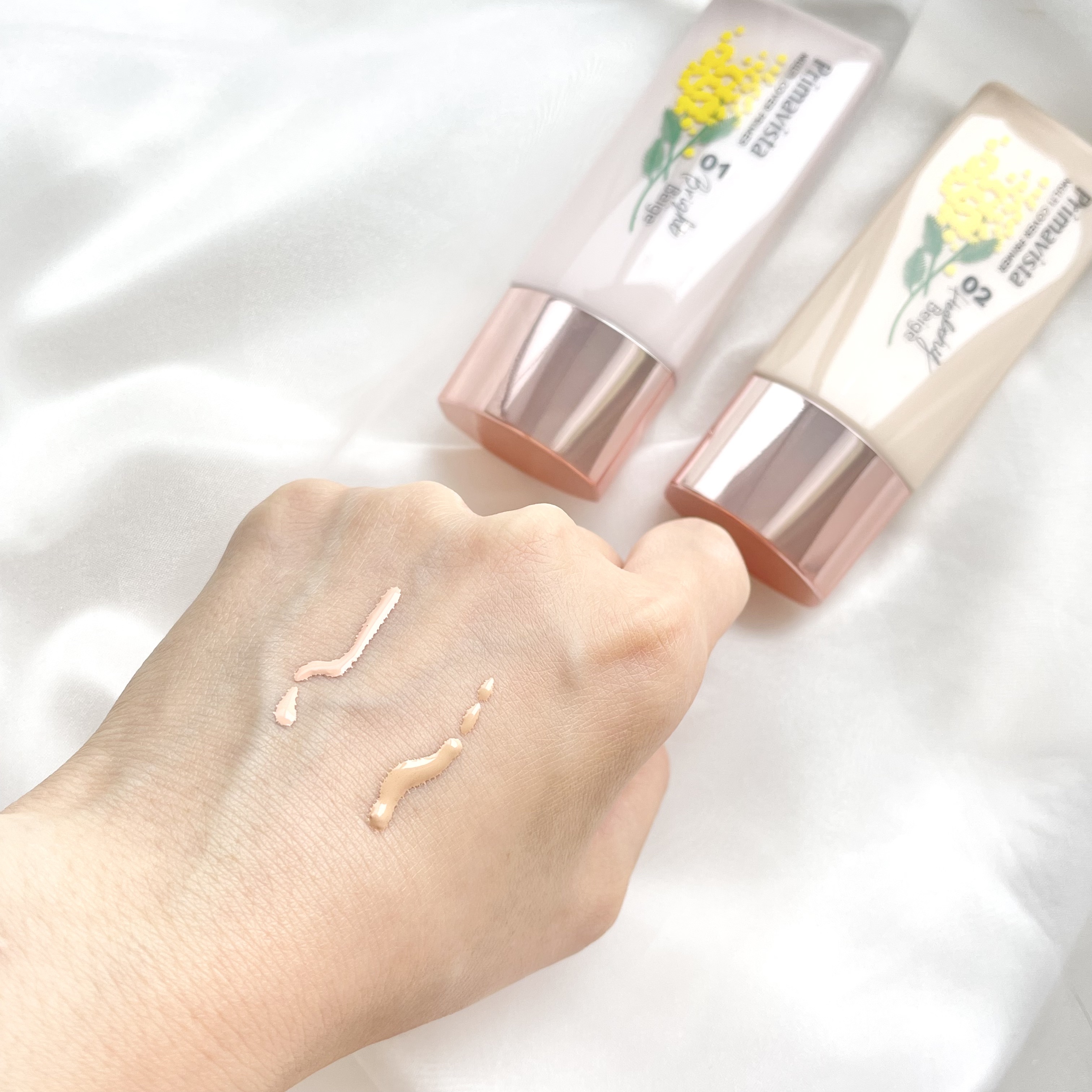 プリマヴィスタ ジャストワン フィニッシュ 01 ブライトベージュ 限定デザイン(ミモザ)/プリマヴィスタ/BBクリームを使ったクチコミ（2枚目）