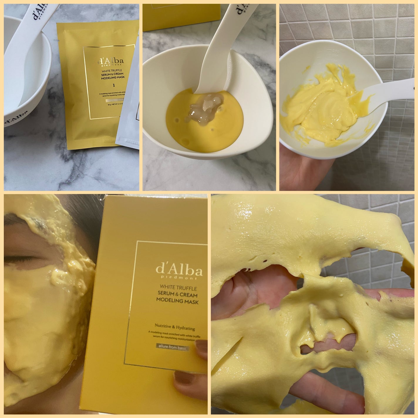 WHITE TRUFFLE SERUM & CREAM MODELING MASK/ダルバ/その他スキンケアを使ったクチコミ(3枚目)