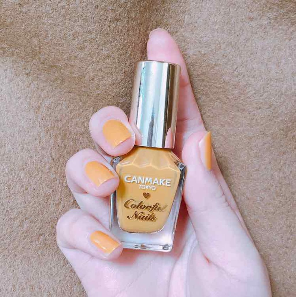 カラフルネイルズ ブラックトップコート/キャンメイク/ネイルトップコートを使ったクチコミ（1枚目）