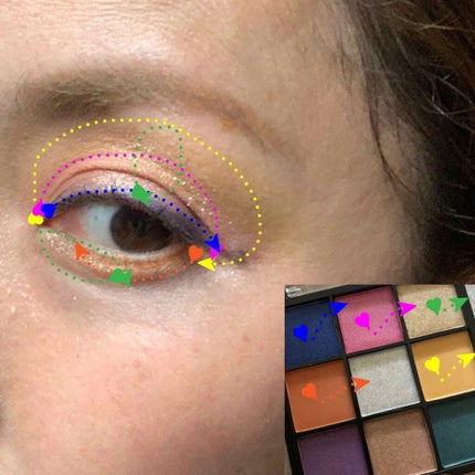 UR GLAM BLOOMING EYE COLOR PALETTE/U R GLAM/アイシャドウパレットを使ったクチコミ(3枚目)