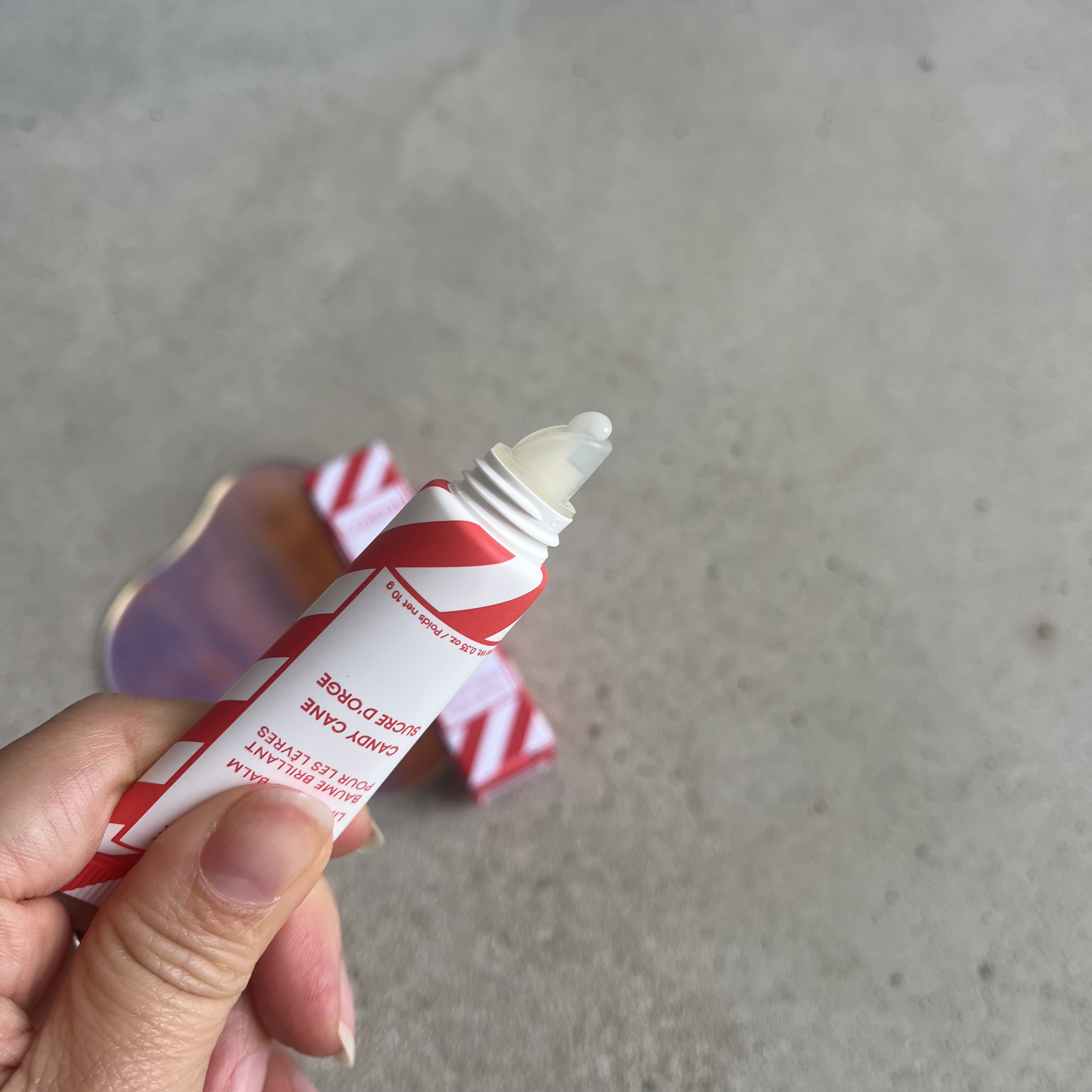 リップグロウィバーム キャンディケイン/LANEIGE/リップバームを使ったクチコミ（3枚目）