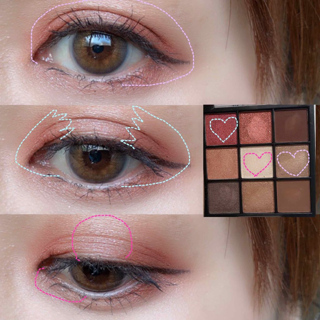 UR GLAM　BLOOMING EYE COLOR PALETTE/U R GLAM/アイシャドウパレットを使ったクチコミ（2枚目）