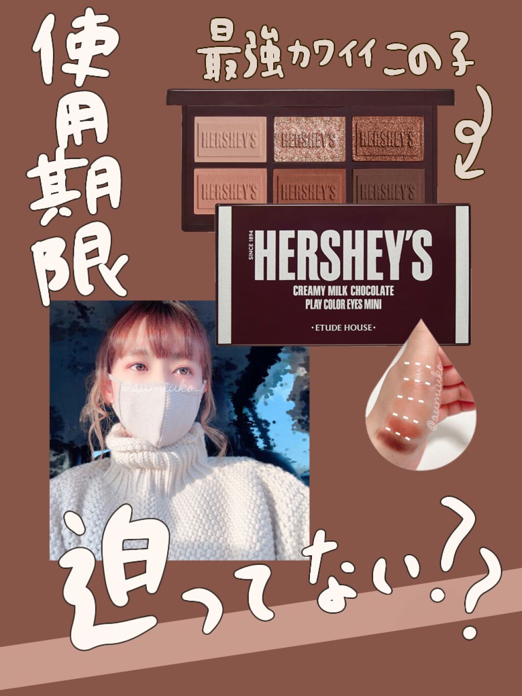 ハーシー プレイカラーアイズミニ/ETUDE/アイシャドウパレットを使ったクチコミ（1枚目）
