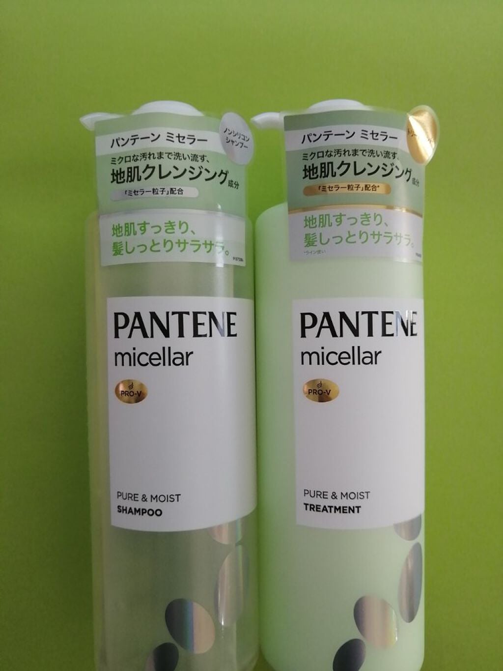 PRO-V ミセラー ピュア&モイスト ノンシリコンシャンプー/トリートメント/パンテーン/市販シャンプーを使ったクチコミ(1枚目)