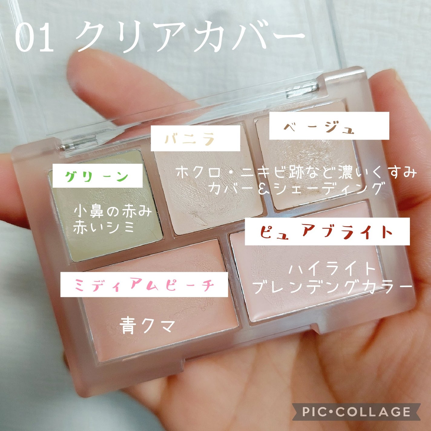 コンシールブレンダーパレット/LUNA/パレットコンシーラーを使ったクチコミ(4枚目)