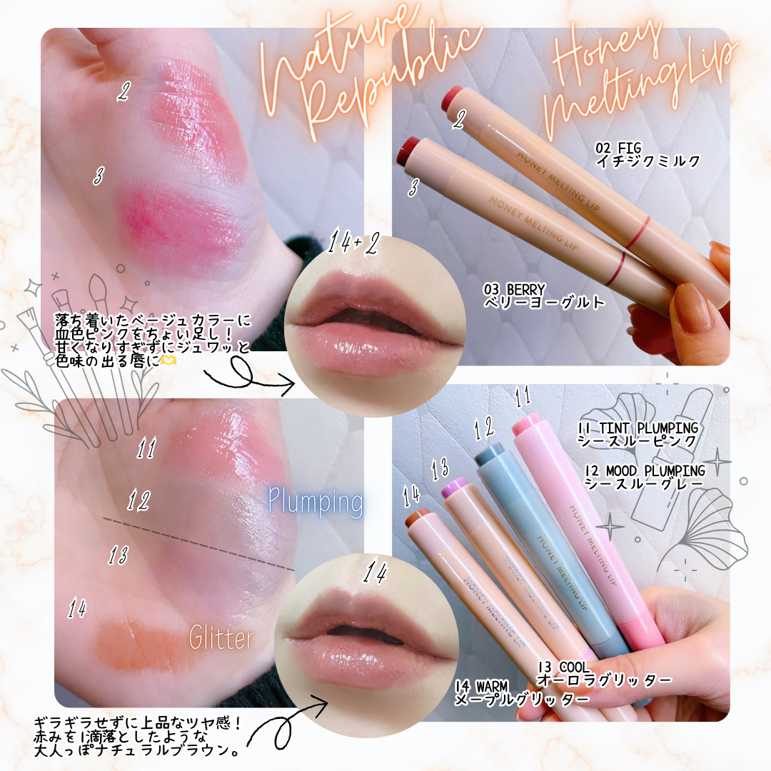 ハニーメルティングリップ/ネイチャーリパブリック/口紅を使ったクチコミ（1枚目）