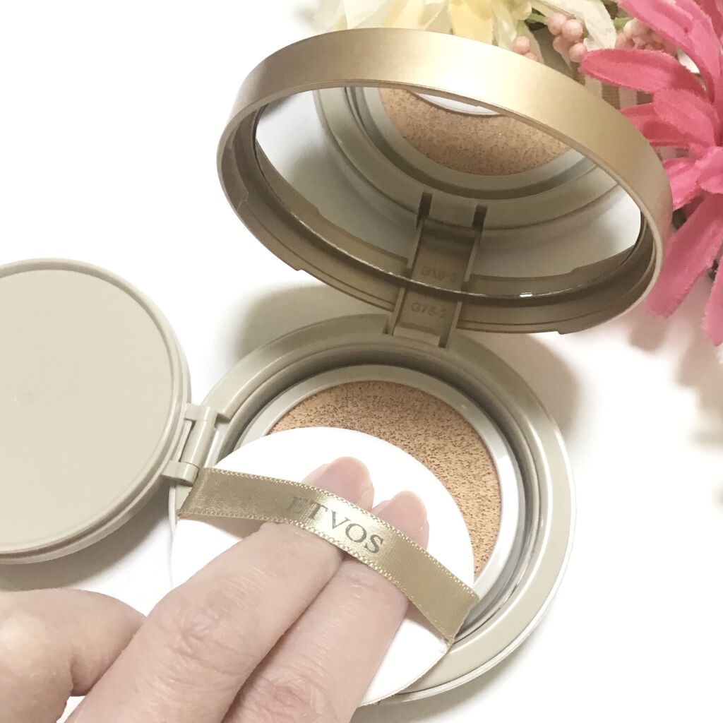 エトヴォス ミネラルグロウスキンクッションのクチコミ「モニターでエトヴォスからいただいて使用しました。

こちらは、気になる部分は自然な仕上がりでし.....」（3枚目）