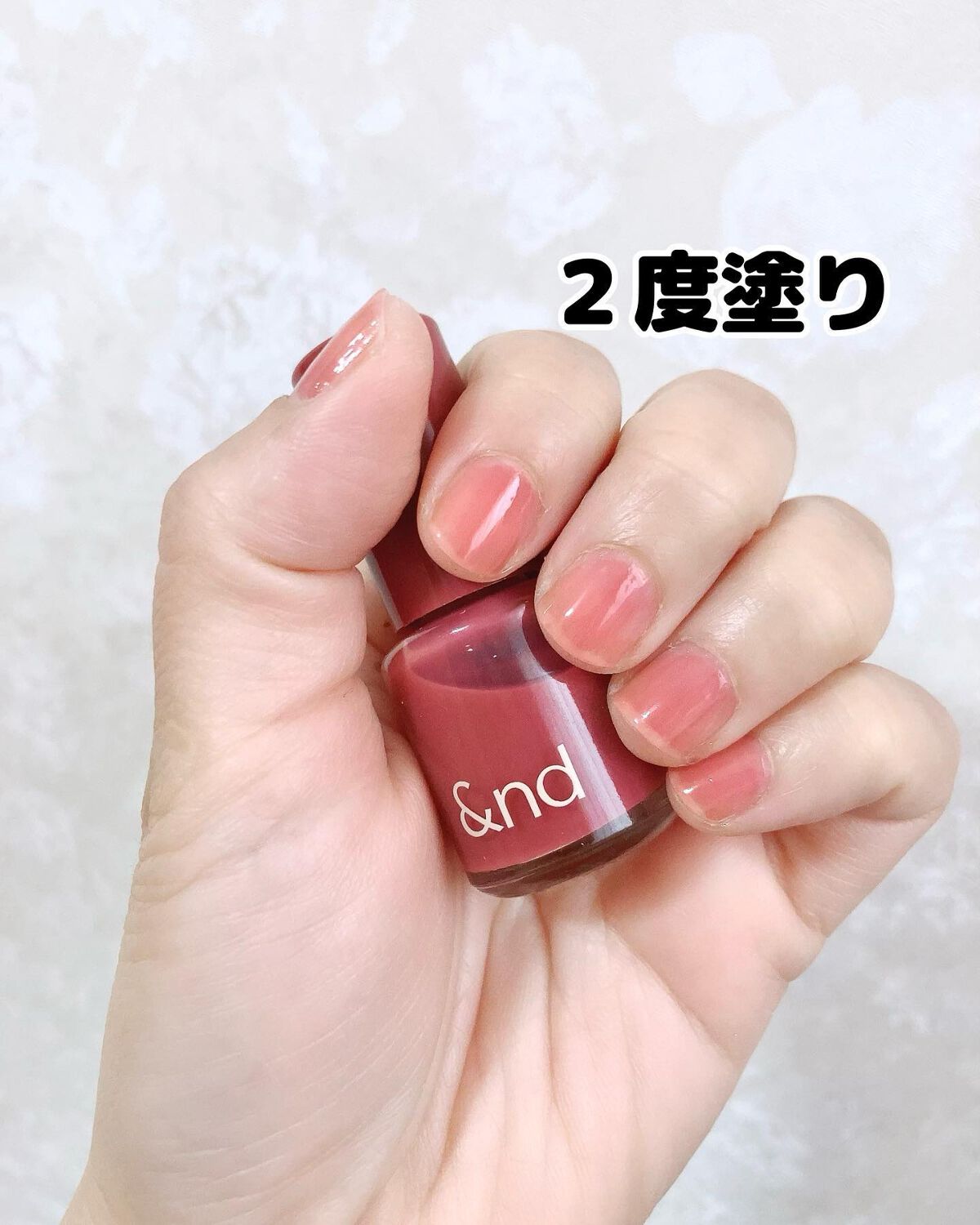 アンドバイロムアンド　グラッシードロップネイル RD01 ラズベリー/&nd by rom&nd/マニキュアを使ったクチコミ（3枚目）