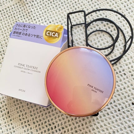 ピンクティーツリーカバーアップグロウクッション/APLIN/クッションファンデーションを使ったクチコミ(4枚目)