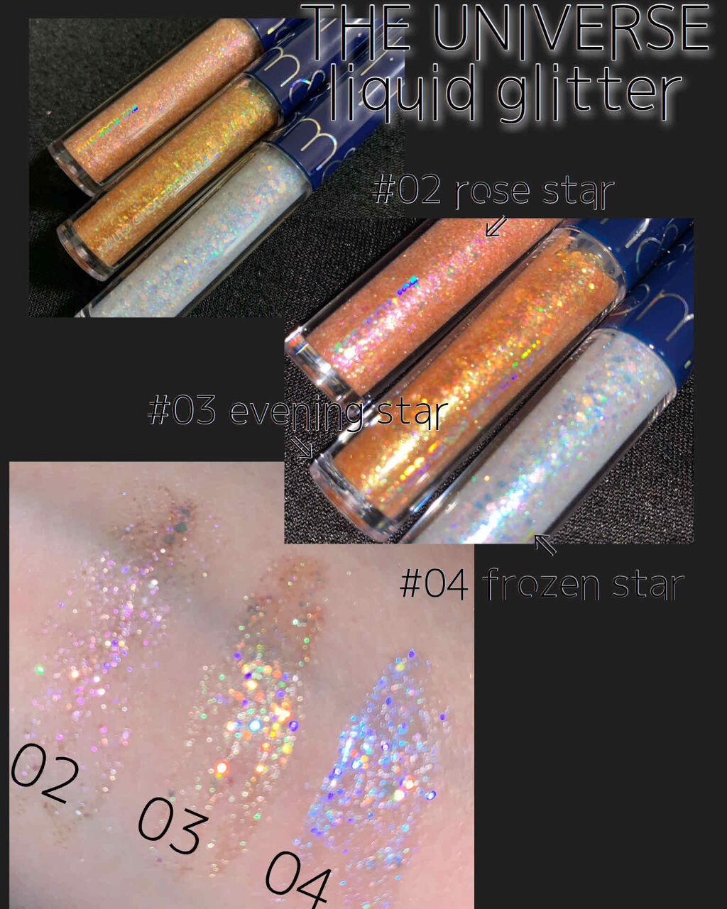 グリッター シャドウ カラー/rom&nd/グリッターを使ったクチコミ（3枚目）