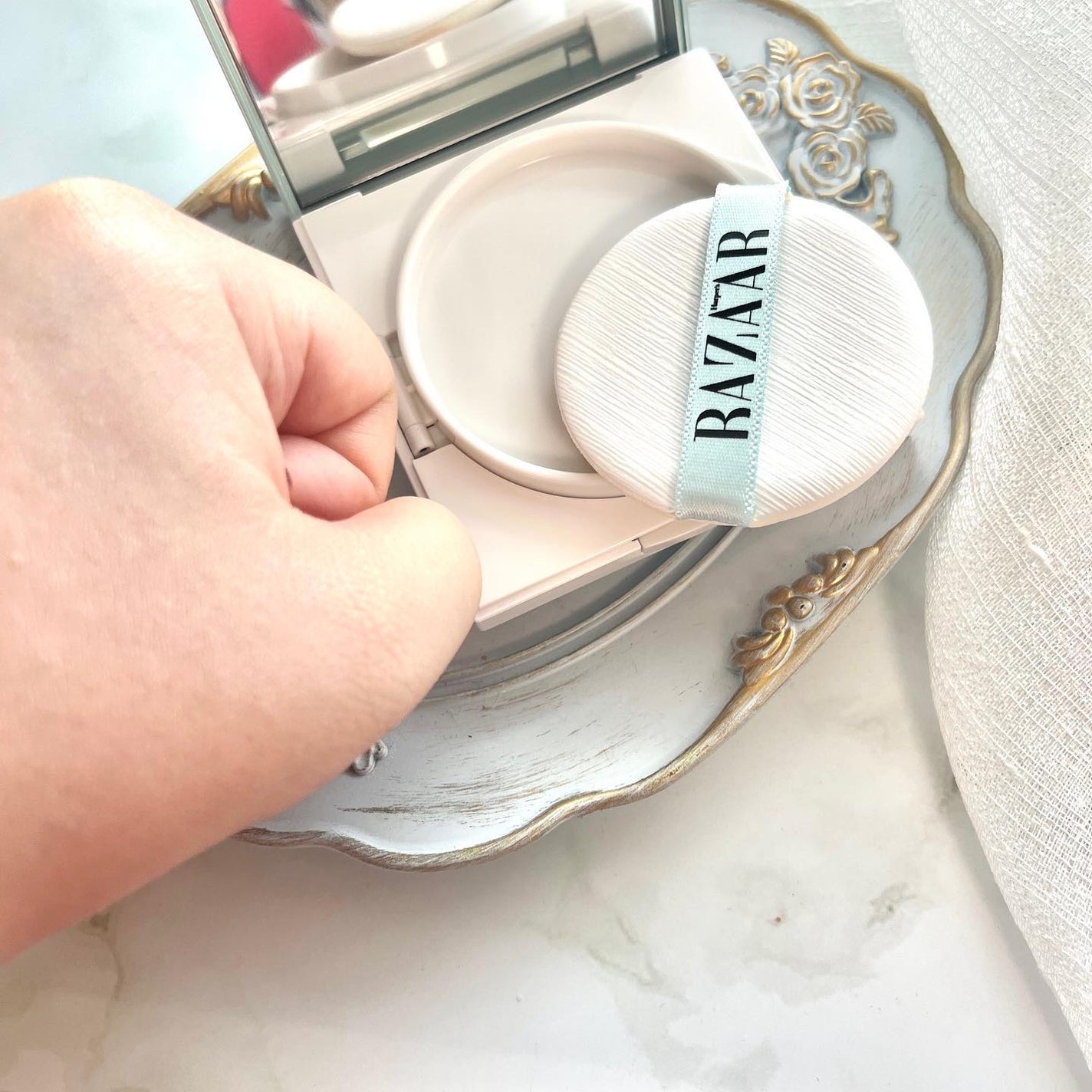 スキン フィット ルミナス サン クッション/Harper's BAZAAR Cosmetics/クッションファンデーションを使ったクチコミ(6枚目)