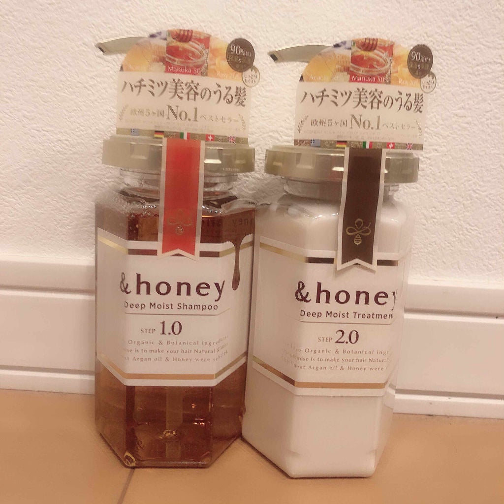 ディープモイスト シャンプー1.0/ヘアトリートメント2.0/&honey/市販シャンプーを使ったクチコミ(1枚目)
