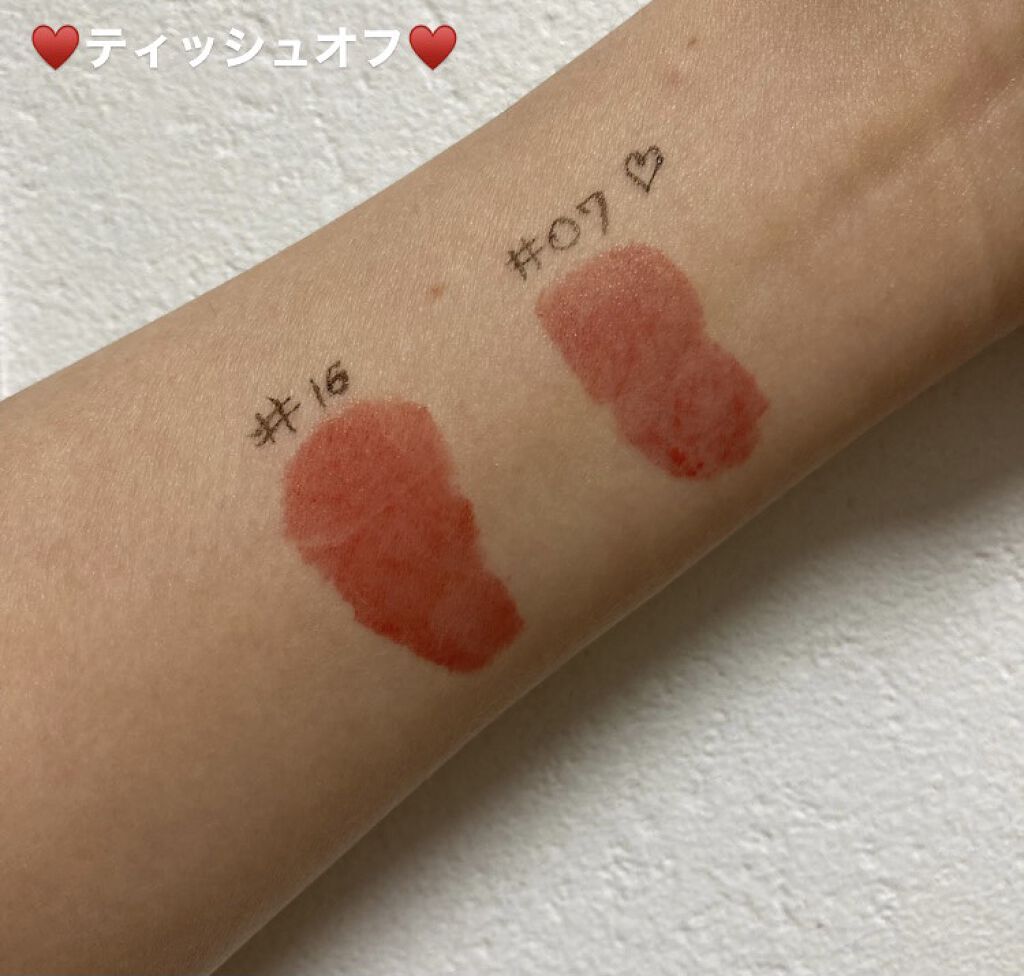 ジューシーラスティングティント/rom&nd/リップティントを使ったクチコミ（3枚目）